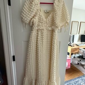 Anthropology Elegant Cream Women's Dress